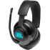 JBL Quantum 400 - USB over-ear gaming headset with game-chat balance dial, JBL QuantumSURROUND and DTS, Voice focus directional flip-up mic and memory foam ear cushions - Black